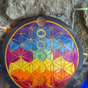 Plaque d'orgonite fleur de vie